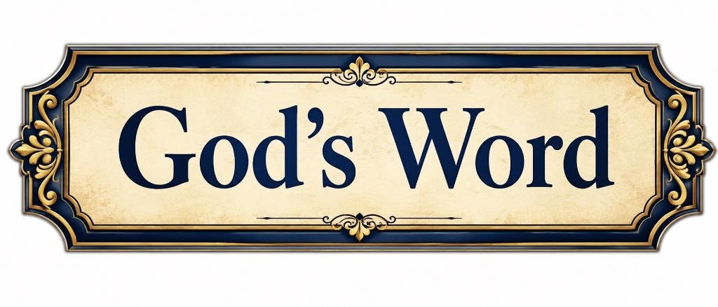God's Word ornate plaque — 1 Timothy 2:5 NLT